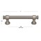 Gliderite Hardware 3-3/4 in. Center to Center Graphite Gray Classic Euro Bar Pull - 4361-96-GPH 4361-96-GPH-1 - alternate 3